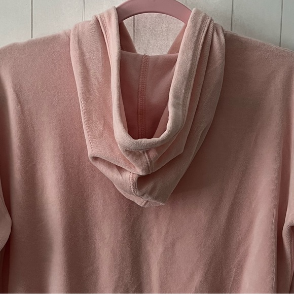 Girl justice velvet hoodie light pink - Picture 6 of 9
